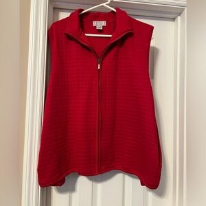 Jennifer Moore red, lightweight quilted vest